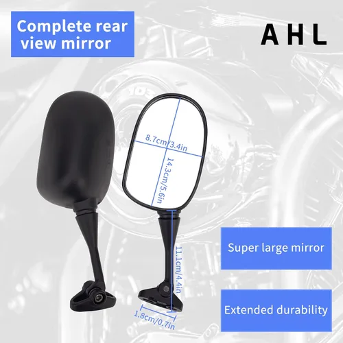 Vista 3 de AHL Espejos retrovisores 88110-MBW-023 88120-MBW-023 compatibles con Honda CBR600 CBR600RR CBR1000 CBR1000RR/CBR600RR F5 2003-2006/CBR600 CBR600F4i