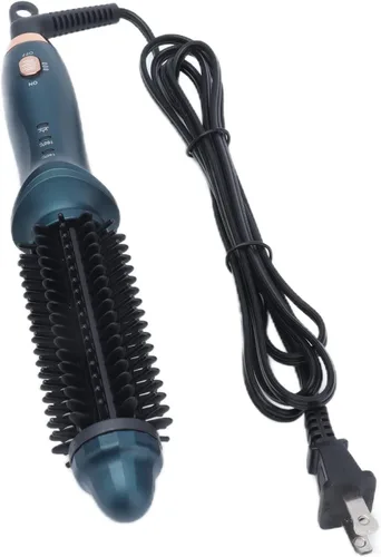 Vista 2 de Rizador termostático para rizar el cabello 2 en 1, cepillo eléctrico portátil para rizar el cabello, kit de alisador de doble propósito, calentador
