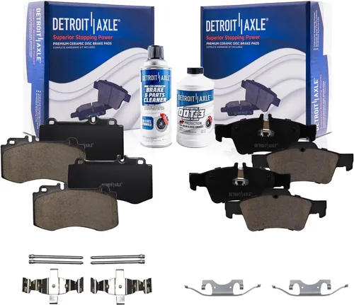Vista 100 de Detroit Axle - Pastillas de Freno Traseras de Cerámica Izquierda Reemplazo de Pinza para Silverado Sierra Suburban 1500 Tahoe Yukon Escalade ESV EXT