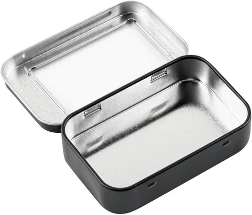 Vista 14 de Restaurantware RW Base - Recipientes rectangulares de lata de 4.5 onzas, 100 cajas de lata duraderas con tapas, tapas transparentes para ventana