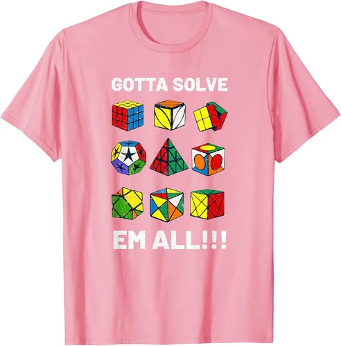 Vista 57 de Competitive Puzzle Cube Gotta Solve Em All Speed Cubing T-Shirt Asphalt Grey