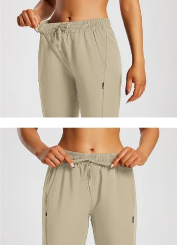 Vista 4 de BALEAF Pantalones cortos de 15 pulgadas de largo para mujer, pantalones cortos capri por debajo de la rodilla, ligeros, de secado rápido, cintura