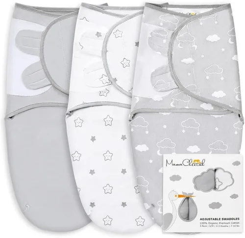 Vista 24 de Mama Cheetah Saco de envolver para bebés prematuros, saco de dormir orgánico para bebés prematuros, manta para envolver prematuros, envolturas