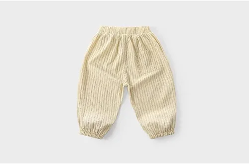 Vista 2 de LABISHU Toddler Boys Stripe Cotton Sweatpants Baby Boy Elastic Waist Jogger Pants
