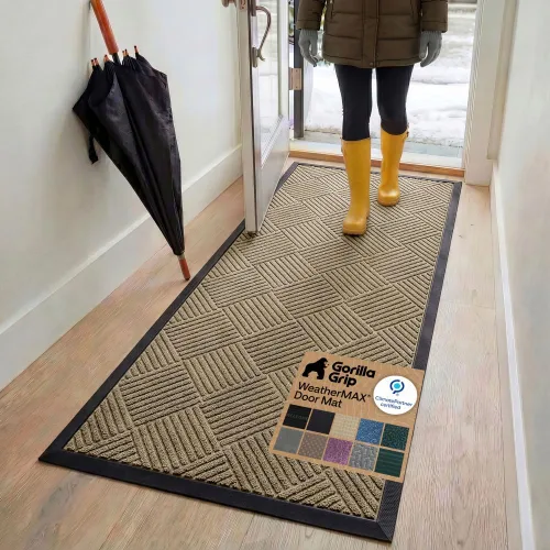 Vista 55 de Gorilla Grip - Tapete WeatherMax todo terreno 100% impermeable, caucho natural, resistente a manchas y decoloración, interior y exterior, fácil