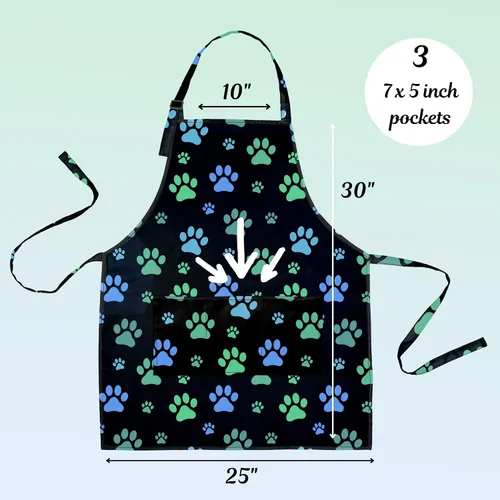 Vista 3 de Plum Hill Delantal Impermeable para Aseo de Perros, Vestimenta para Peluquero, Batas para Lavado de Mascotas