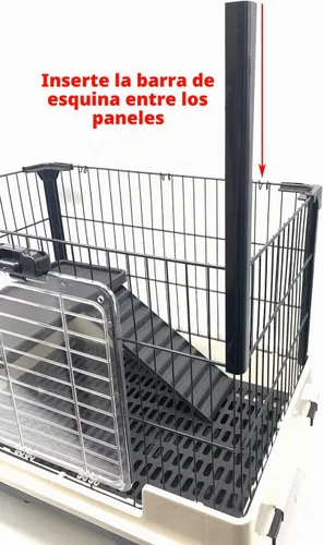 Vista 8 de Jaula de lujo de 4 niveles para conejos de interior/exterior con doble puerta delantera grande para hurón, ardilla, chinchilla, plataforma sólida