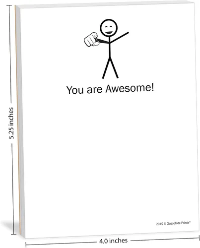 Vista 2 de Bloc de notas You are Awesome de 4 x 5.25 pulgadas