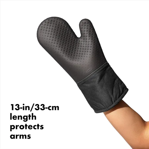 Vista 5 de OXO Good Grips - Manopla de horno de silicona, color negro