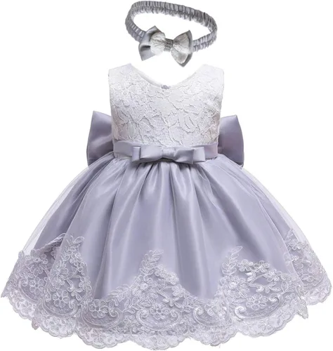 Vista 2 de Vestidos de encaje con tutú bordado para niñas pequeñas de 0 a 6 años