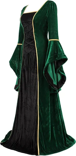 Vista 2 de Zhitunemi Renaissance Costumes for Women Dress Medieval Costume Womens Halloween Dress - Fairy Renaissance Festivals & Fairs