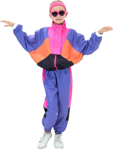 Vista 6 de Yulefly Conjunto de 4 piezas de disfraz de danza para niñas, hip hop, jazz, street pop, danza, ropa deportiva