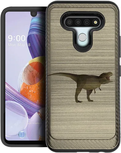 Vista 22 de CasesOnDeck - Carcasa compatible con LG K51 / LG Reflect/LG Q51 [armadura cepillada] resistente protección negro mate (ancla)