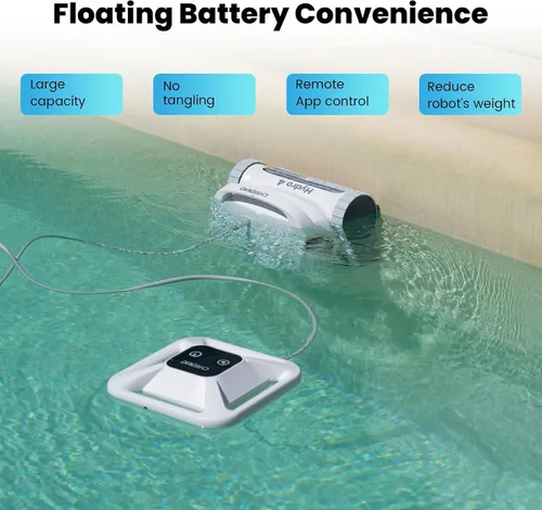Vista 10 de Chasing Hydro 4 - Aspiradora de piscina para piscinas enterradas, robot de piscina con batería de 210 minutos para limpieza de pisos, paredes