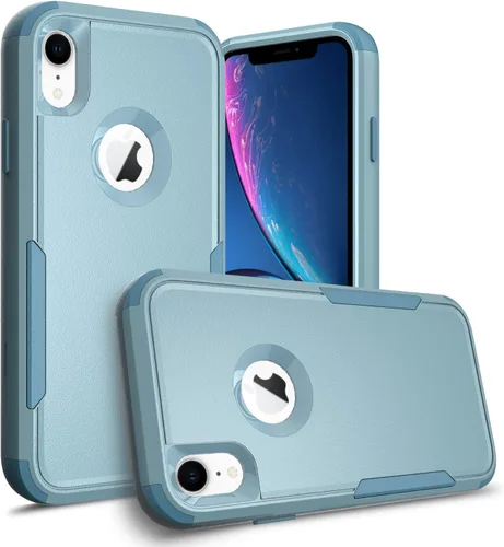 Vista 10 de Funda compatible con Apple iPhone XR, resistente [negra y negra] con [a prueba de golpes] [a prueba de caídas] fundas protectoras para iPhone XR