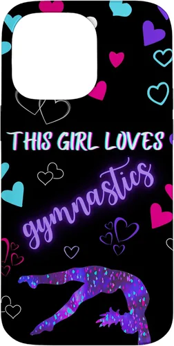 Vista 21 de Funda para iPhone 16 Gymnast This Girl Heart Loves Gymnastics Pink Teal