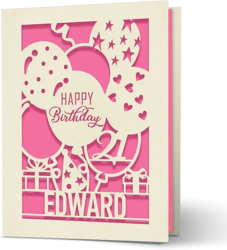 Vista 6 de EDSG Tarjetas de cumpleaños personalizadas para mujeres y hombres, tarjeta de feliz cumpleaños para hermana, mamá, papá, hija, hijo, esposo, Azul
