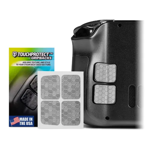Vista 19 de TouchProtect GripBacks - Steam Deck OLED compatible Back Button Enhancement Add More Grip and Control to your Deck! (Mini Hex)
