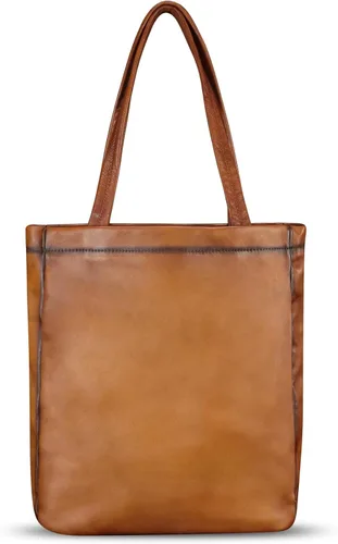 Vista 6 de Bolso de hombro de cuero genuino para mujer, bolso hecho a mano, bolso cruzado de trabajo, bolso casual