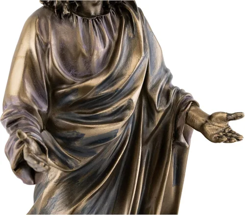 Vista 5 de Top Collection Estatua de Jesús – Escultura del hijo de Dios en bronce fundido en frío de primera calidad, figura coleccionable de El Señor de todos
