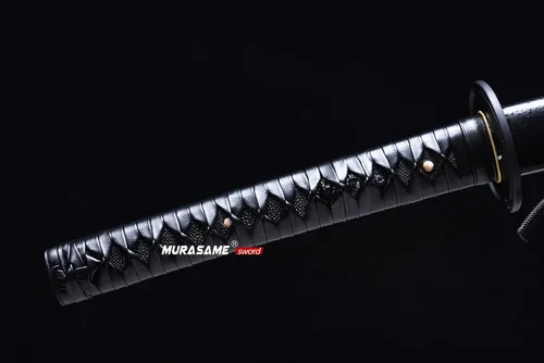 Vista 2 de MURASAME Katana Espada 41" T10 Acero Real Hamon Maquinilla de afeitar afilada espiga completa hecha a mano