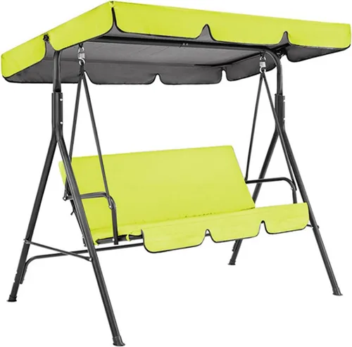 Vista 8 de KYOFIS Toldo de columpio para porche, cubierta de repuesto para toldo de columpio, impermeable, resistente al viento, anti-UV, resistente, tela