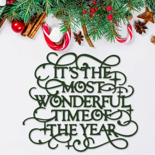 Vista 3 de Troqueles de corte de metal con palabras de Navidad para suministros de fabricación de tarjetas, palabras de encaje de Navidad, troqueladas