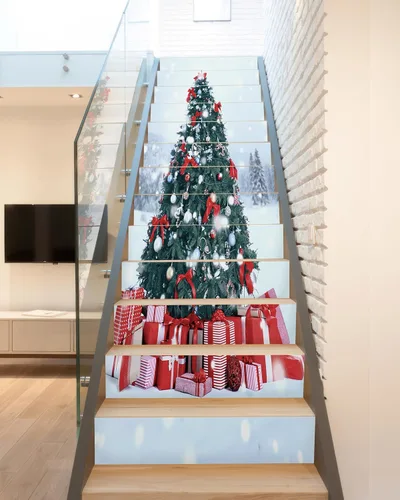 Vista 29 de FLFK Calcomanías para escaleras - Adhesivos para escaleras, Calcomanías autoadhesivas para escalones de Sunrise Coast, para decoración del hogar