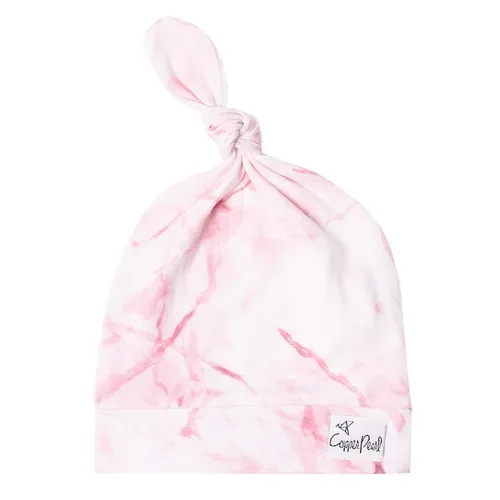 Vista 20 de Copper Pearl Gorro de bebé con nudo superior elástico suave Alta