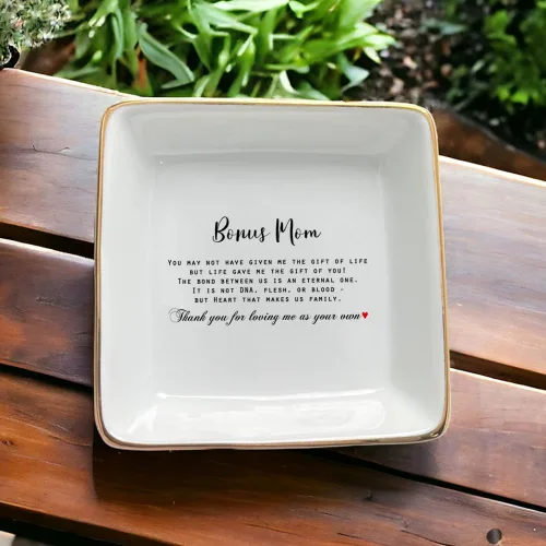 Vista 3 de Bandeja de cerámica para joyas – Thank You For Raising The Man I've Always Prayed For Dish – Regalos para la madre del novio de la novia – Regalos