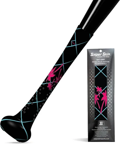 Vista 6 de SNIPER SKIN Baseball & Softball Bat Grip - Replacement Bat Grip Wrap - Easy Install, Strong, Waterproof, Tacked for Performance Negro