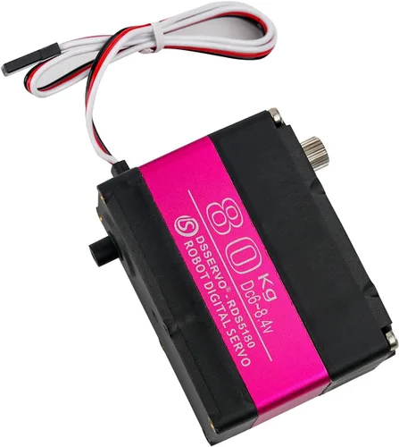 Vista 3 de RDS5180 176.4 lbs 7.4V Servos de doble eje, IP66 impermeable de alto par de engranaje de metal RC servo digital con montaje en forma de U para robot