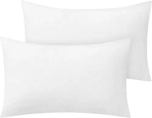 Vista 29 de BEDELITE - Juego de 2 fundas de almohada de vellón y franela estándar, supersuaves, con cierre, acogedoras, de terciopelo mullido, para todas