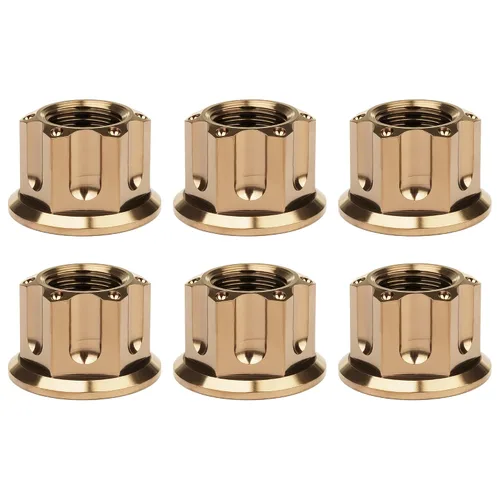 Vista 67 de Tuerca de perno de brida de titanio M6 M8 M10 M12 M14 M16 para bicicleta, motocicleta, eje trasero de automóvil, accesorios de modificación
