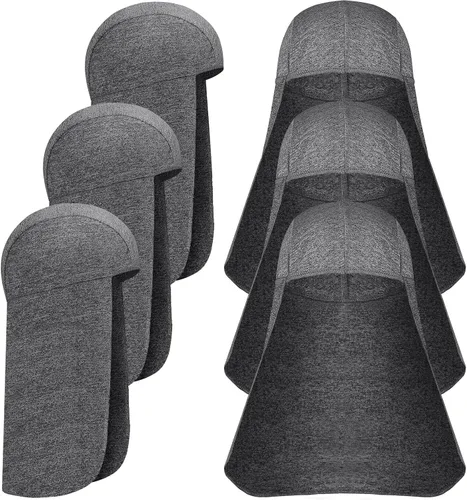 Vista 8 de Sintege 6 piezas de sombrero duro para protección solar con calavera, protector de cuello de secado rápido para mujeres y hombres