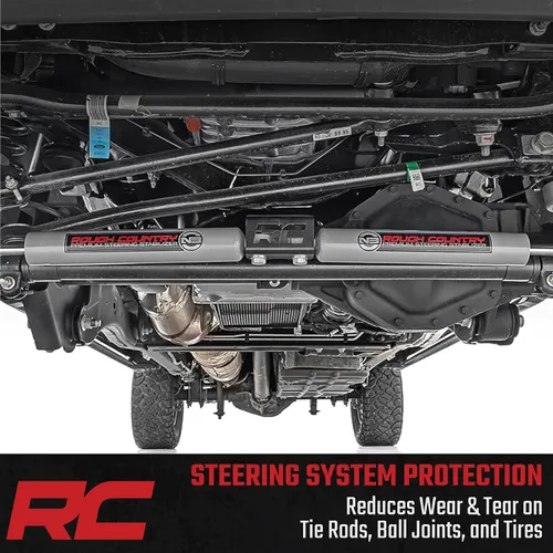 Vista 8 de Estabilizador de dirección dual Rough Country N3 para Ford Super Duty 2005-24 - 8749130