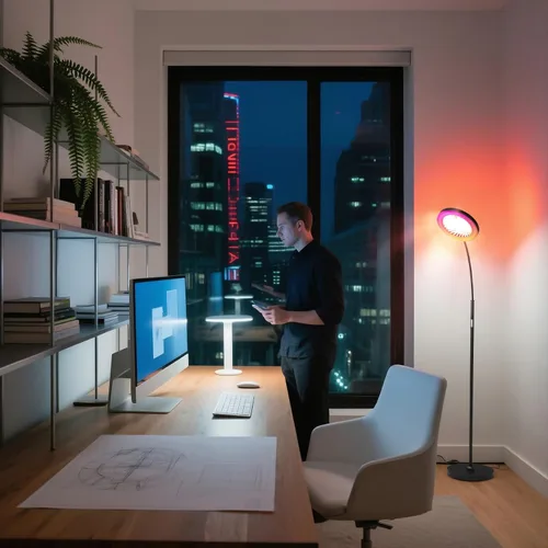 Vista 7 de Ventilador de piso con lámpara de luces RGB 18w 1200Lm lámpara LED con ventilador de pie y control remoto (negro)