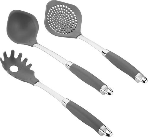 Vista 7 de Anolon SureGrip tenedor de carne de acero inoxidable/herramienta de cocina, 13.25 pulgadas, gris, 46288