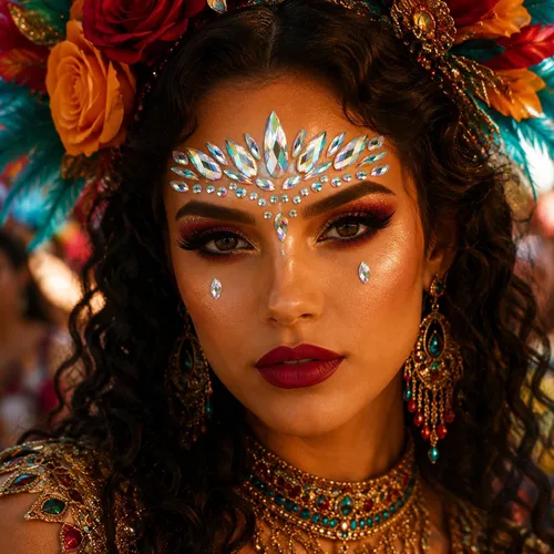 Vista 3 de 6 juegos de joyas de cara de sirena con diamantes de imitación para pegar en Halloween, cosplay, fiesta, carnaval, festival, cristales, tatuajes