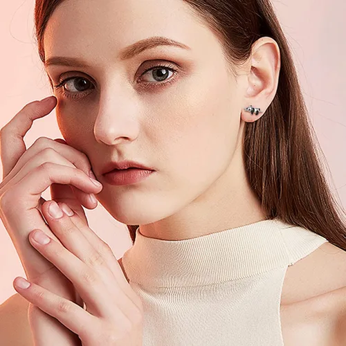 Vista 6 de Pendientes de animal de plata de ley 925 con diseño de pandakoalaperezoso, joyería de animales, regalo para mujeres y niñas, aretes hipoalergénicos