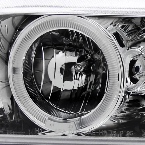 Vista 7 de SPEC-D TUNING Faros delanteros LED de doble ángel con proyector, cromados, compatibles con modelos BMW E39 5-Series 1996-2003 sin faros OE de xenón