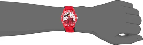 Vista 2 de Disney Reloj de cuarzo "Elena of Avalor" para niña de plástico y nailon, color rojo (Modelo W003025), Elena Of Avalor, Niños de plástico