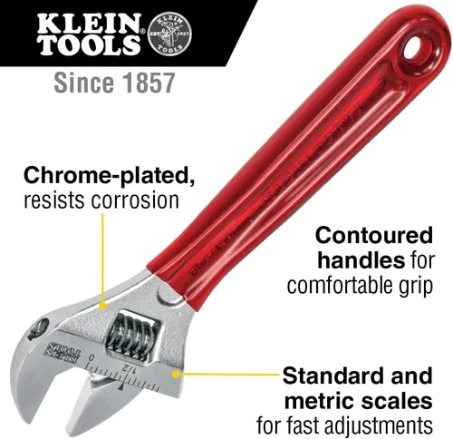 Vista 2 de Klein Tools 507-10 llave inglesa ajustable de capacidad extra, 10 pulgadas