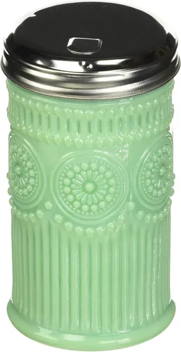 Vista 2 de Tablecraft - Azucarero con parte superior de acero inoxidable, 3.0625 pulgadas x 5.75 pulgadas, color verde