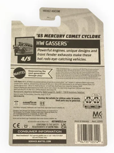 Vista 2 de Hot Wheels '65 Mercury Comet Cyclone, HW Gassers 4/5 [Negro] 199/250