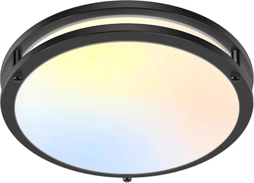 Vista 18 de Luces de Techo LED de 12 Pulgadas 36W, 2700K/3000K/4000K/5000K/6500K Ajustables de Montaje Empotrado, 3200LM Súper Brillantes Regulables Accesorio