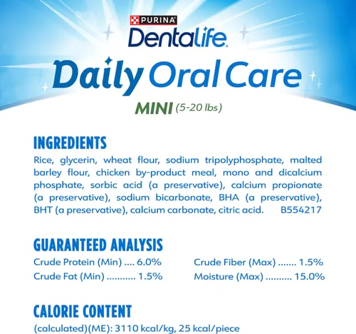 Vista 5 de Tratamientos diarios para el cuidado oral para perros pequeños, Purina DentaLife