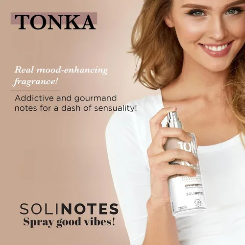 Vista 4 de Solinotes Tonka Body & Hair Mist, espray de vainilla sin alcohol, 8.45 onzas