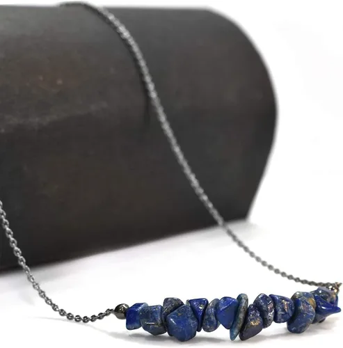 Vista 37 de Gempires - Collar de barra de chips naturales, cristales curativos de energía, regalo de cumpleaños, regalo para ella, joyería de piedras preciosas