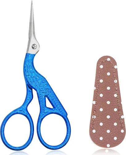 Vista 10 de BIHRTC - Tijeras pequeñas de 3.6 pulgadas para manualidades, punto de cruz, tejido, costura, enhebrado, trabajo de aguja, arte, bricolaje, con punta